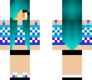 purple and blue girl