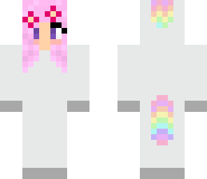 rainbow pony girl with pink hair
