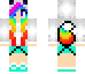 mujer lobo arcoiris manu