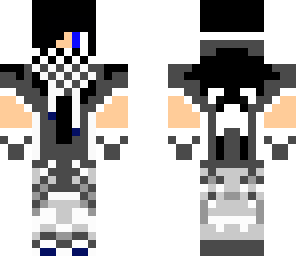 black and white hood