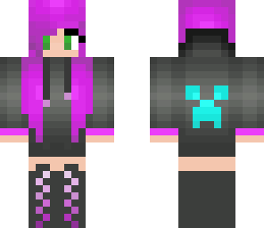purple hair girl 