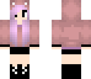 pink hoodie girl