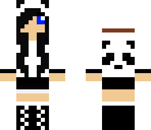 black and white panda girl