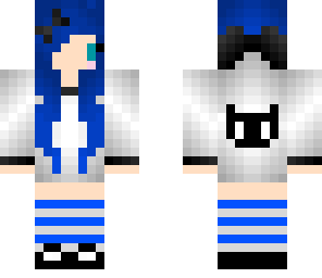 blue haired chibi girl