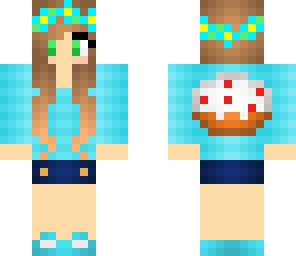 blue cake girl