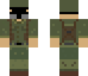 ww2 soldier with gas mask