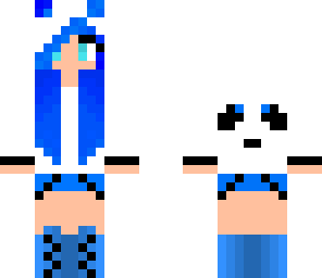 panda girl blue
