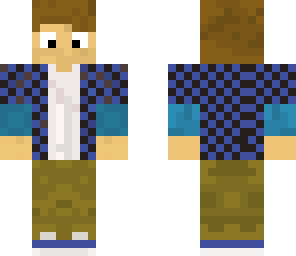 blue and black shirt guy