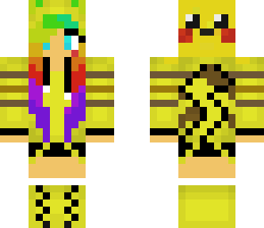 rainbow pikachu girl