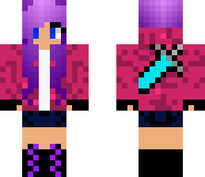 purple haired girl