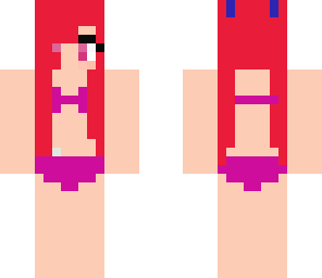 cute red head in bikini