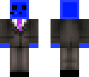 dark blue slime in suit with headset