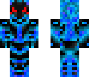 red eyed blue fire golem
