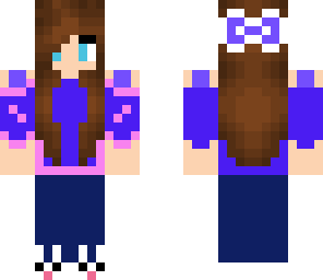 improved cute purple bow girl