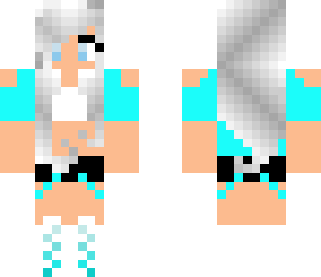 cute neon blue girl