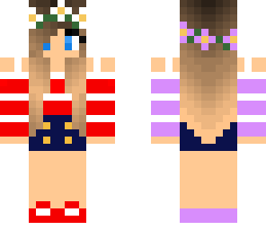 red striped girl