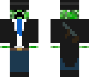 creeper mafia guy in a overcoat