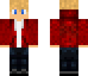 blonde red hoodie