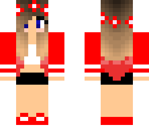 red flower girl