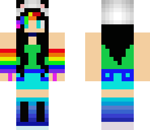 emo rainbow panda girl