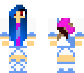 blue-fire girl skin