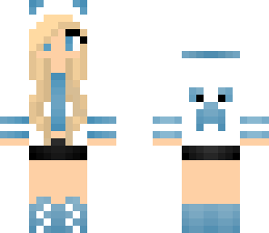 blue panda girl