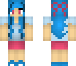 blue pink girl