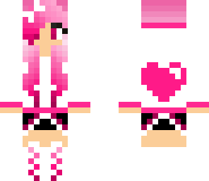 pink heart girl
