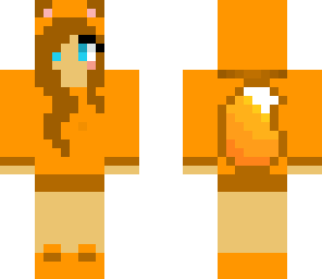 the girl fox orange