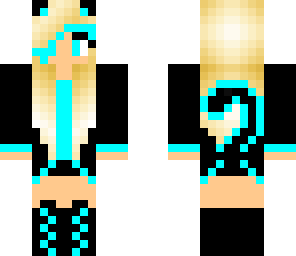 electric blue cat girl