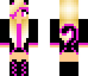 hot pink cat girl