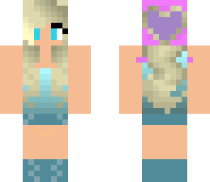 beanie blue and pink