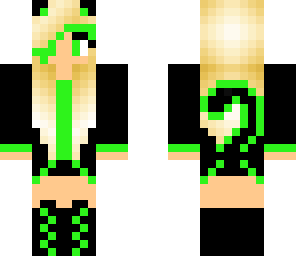 green cat girl