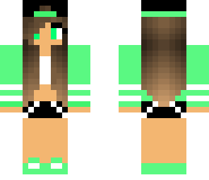 mint green cute girl