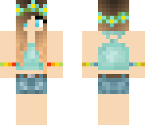 blue flower girl