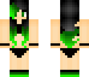 vute emo green bakini girl