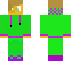 green and purple teen