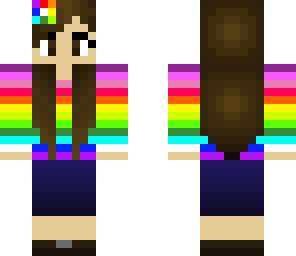 headphone rainbow girl