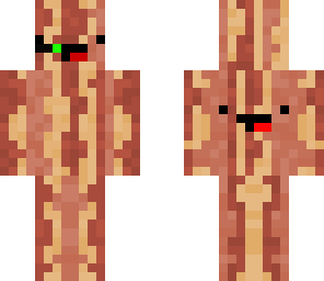 bacon gamer under head has derpy face