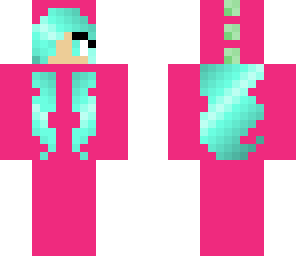 mint pink dino girl