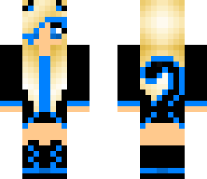 cute blue kitty girl