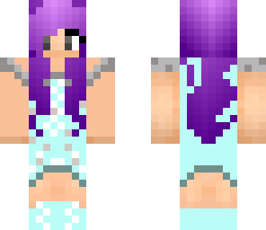 purple hair dress girl