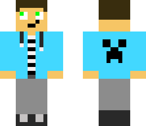 minecraft boy hoodie with creeper