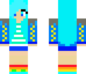 blue lightning bolt girl