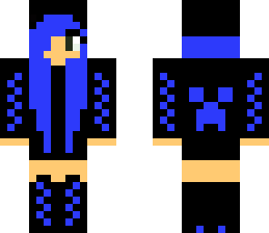 dark blue creeper girl