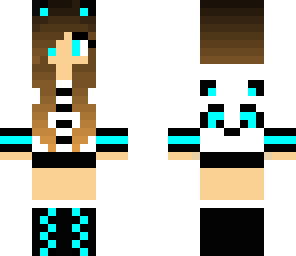 blue ombre panda girl