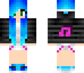 - blue and pink girl -