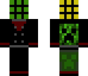 rubix cube and suit with creeper back