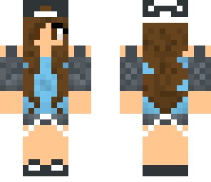 school girl in blue