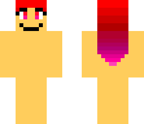 red to pink hair skin base